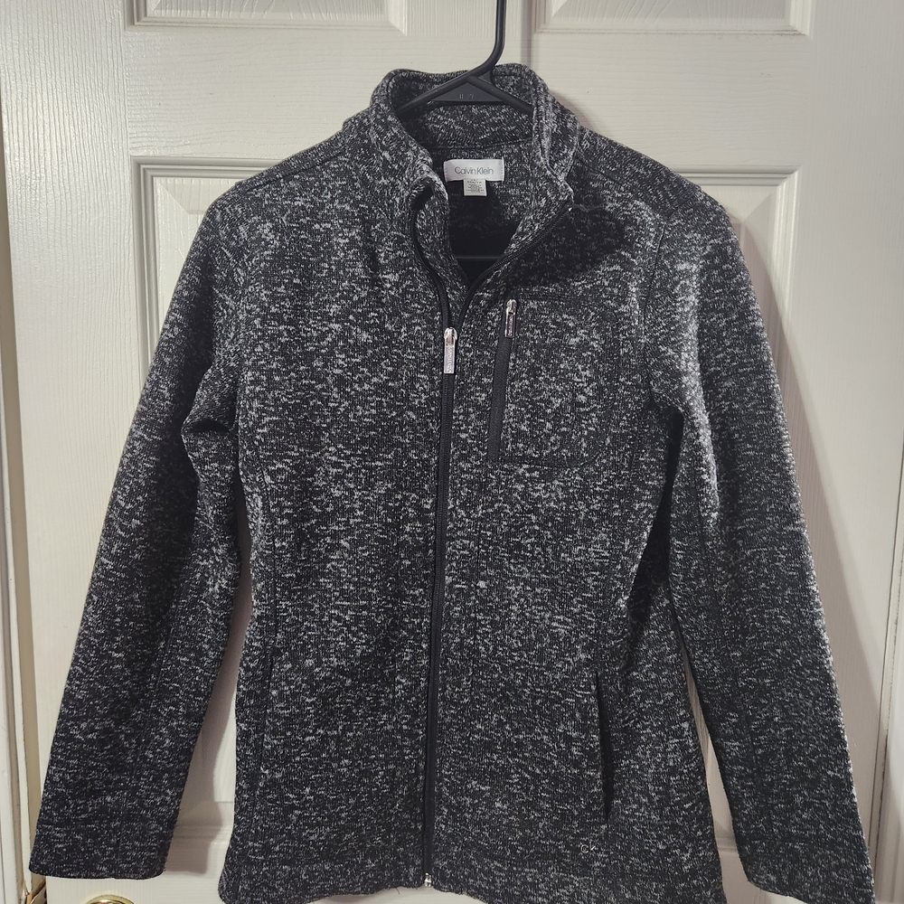 Calvin Klein Charcoal Knit Jacket